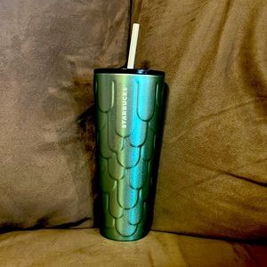 Starbucks Mermaid Scale Green Frosted Stainless Tumbler